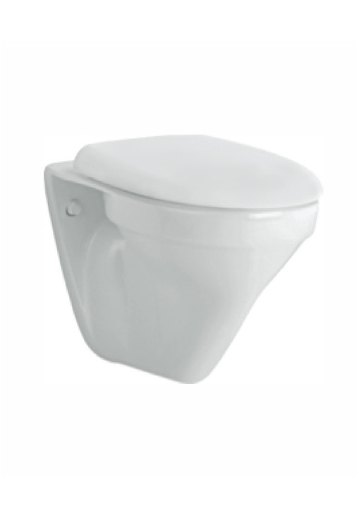 Indus 490 x 355 x 380mm Wall Hung Water Closet with Soft Close Seat Cover White (Full Set - C0255, E8305)