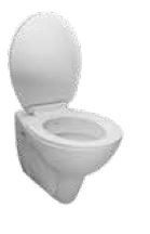 Angel 485 x 355 x 355mm Wall Hung Water Closet with Regular Seat Cover White - C8915