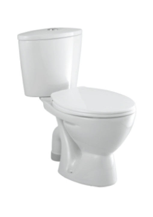 Flair 650 x 370 x 780mm P Trap (180mm) Floor Mounted Water Closet White - C0281