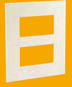 8 Module (2 x 4) Cover Plate with Frame Square - Champagne 5758 28