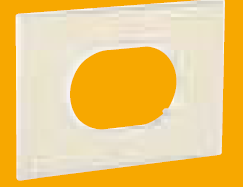 3 Module Cover Plate with Frame Round - Champagne 5768 49