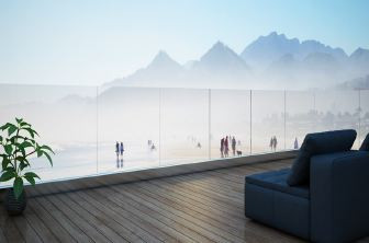 12 mm Toughened Glass with Aluminium Base Channel and without Top Rail 12 mm Toughened Glass with Aluminium Base Channel and without Top Rail