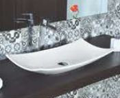 Crystal  680 x 350 x 110mm Table Top Wash Basin White - 3029