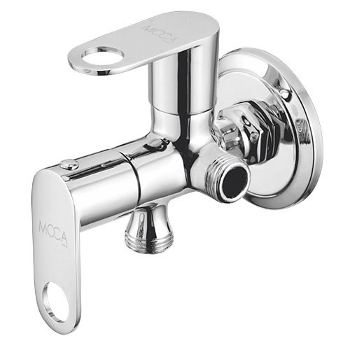 2 Way Angular Cock with Flange Chrome Finish - RO 610