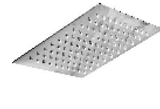 300 x 300 mm Head Shower Square Chrome Finish - ALD - 385