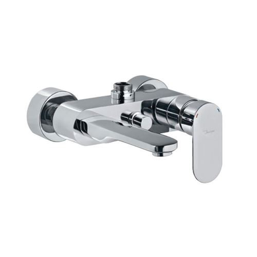 Single Lever Wall Mixer with Provision for Connection to Exposed Shower Pipe Chrome Finish - OPP-CHR-15115PM
