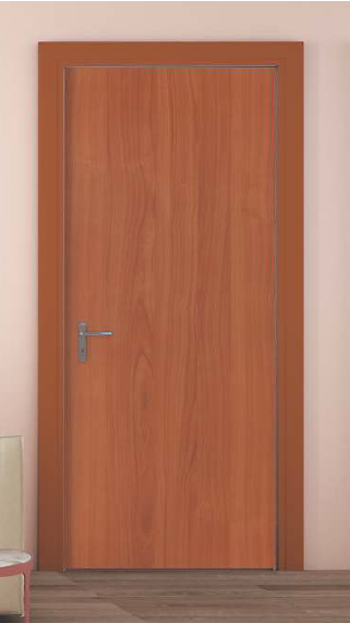 99 cm X 213 cm 30 mm Thickness Oxford Cherry Pre Laminated HDHMR Door 3022