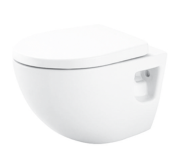 REI 354 x 520 x 348 mm P Trap (220 mm) Wall Hung Water Closet White - CW580M#NW1