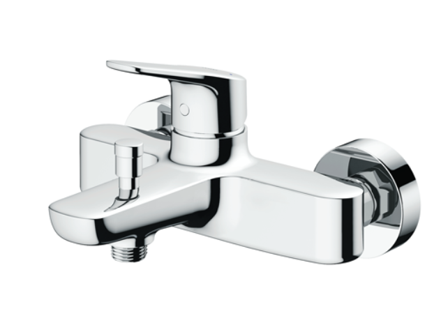 Single Lever Exposed Bath and Shower Mixer Chrome Finish - TBG03302B