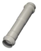 75 mm PVC Repair Coupler Long with Elastromeric Rubber Seal (Fabricated) Class 6kg FPP3ERC075LG