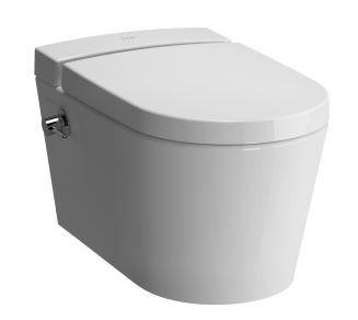Nest Rim-Ex 560 mm Wall Hung Water Closet with Bidet Function and Standard Cartridge Integrated Stop Valve with Vitra Fresh Liquid Cleaner Tank White -5176B003H1687