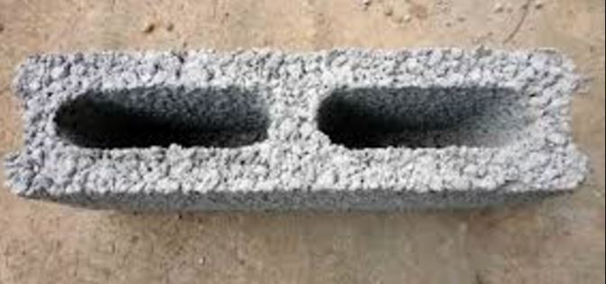 16" x 8" x 8" Hollow Brick with Single Channel Hole