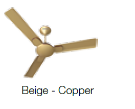 Enticer 900 mm Sweep Ceiling Fan Beige Copper