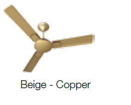 Enticer 1400 mm Sweep Ceiling Fan Beige Copper