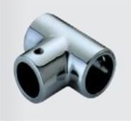 T - Shower Rail Connector for 19 mm Tube - Stainless Steel (Polished)