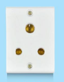 6 A 3 Pin Socket White 14302