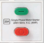 20 A 2 Module Motor Starter Switch White 289240