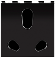 20 A 2 Module Twin  Socket Black 66405B