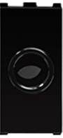1 Module Cord Outlet with  Grip Black 66601B