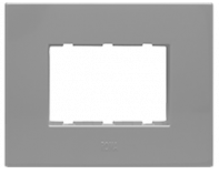 6 Module  Square  Cover Plate Silver 66906SL
