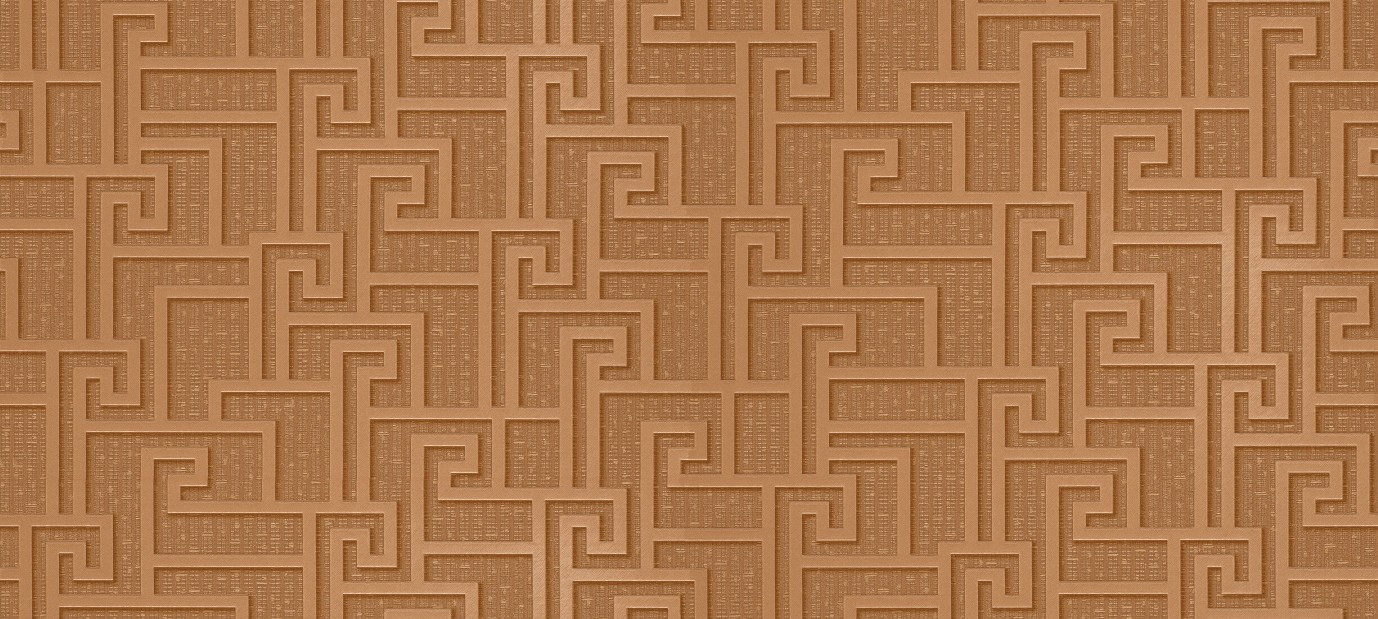 Versace II Abstarct Geometric Wall Paper Yellow Brown Metallic 962361