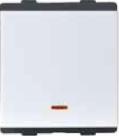 32 A 2 Module Double Pole Switch with Indicator Snow White CB92402SW32