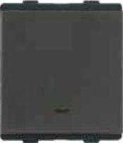 10 A 2 Module One Way Switch with Indicator Mountain Grey CB92302SM10