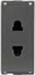 6 A 1 Module Two Pin Euro Socket Mountain Grey CB92101CM06