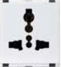 13 A 2 Module Universal Socket Snow White CB92402CW13