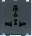 13 A 2 Module Universal Socket Charcoal Grey CB91402CG13