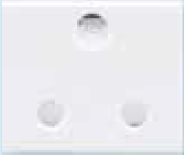 16 A 3 Module Three Pin Power Socket with Shutter White OC31W16