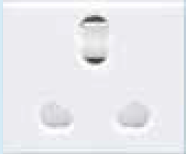 16 A 3 Module Twin Three Pin Power Socket with Shutter White OC32W66