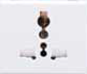 6 A 3 Module Universal Pin Socket with Shutter White OC32W13