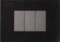 8 Module Horizontal Metal Plate without Grid Frame Shadow Black CB92108FB03