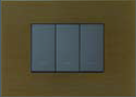 8 Module Horizontal Metal Plate without Grid Frame Metalic Gold CB92108FG03