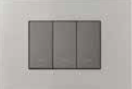 4 Module Metal Plate without Grid Frame Brush Silver CB92104FS03