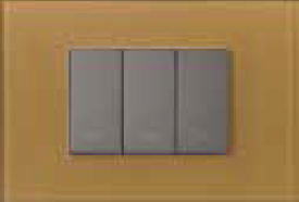 3 Module Glass Plate without Grid Frame Champagne Gold CB92103FC02