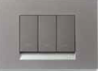 2 Module Plate with Grid Frame Moonlight Silver CB92102FS01