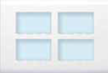 16 Module Grid Frame with Cover White OF16W00