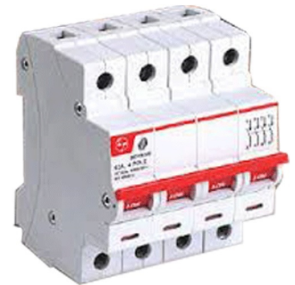 100 A Four Pole Isolator - White BE410000