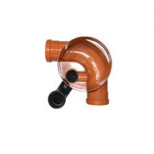 110 x 110 mm Underground Drainage Right Hand 90 Degree Bend with 250 mm Chamber Base (with Trap) FPU0UGR252GB