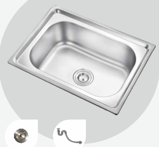 595 mm x 445 mm Sila Single Bowl Sink Pearl Finish B4721501