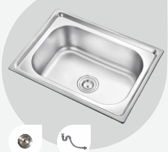 595 mm x 445 mm Sila Single Bowl Sink Pearl Finish B4921501