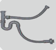 Outlet Connection Pipe for Double Bowl Sink without Overflow B4811501