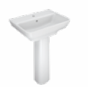 Struktura Pedestal Basin with Single Faucet Hole White K-20813IN-1-0