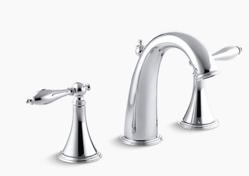 Finial Traditional Widespread Basin Faucet Polished Chrome K-8670IN-4M-CP