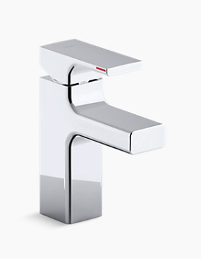 Strayt Single Control Basin Faucet with Drain Polished Chrome K-37327IN-4-CP
