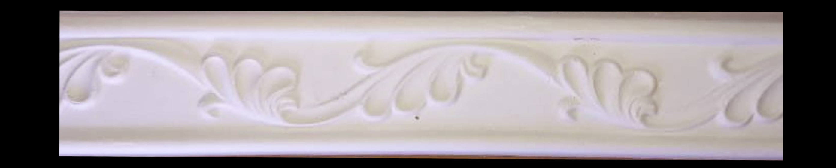 2045 mm X 57 mm X 10 mm Leaf  Style Gypsum Beading White - Matt Finish