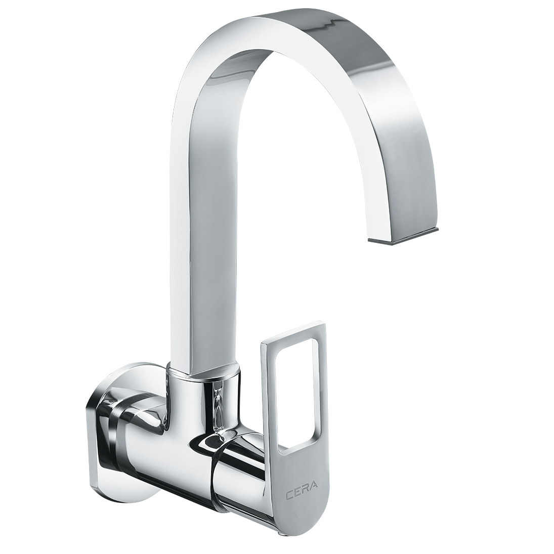 Winslet Sink Cock with 6" Long Swivel Spout and Wall Flange Chrome-F1099251