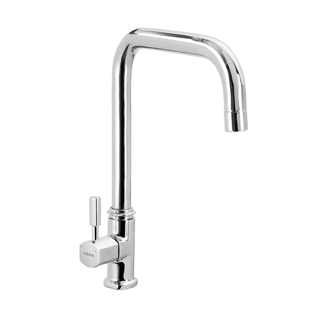 Gayle Sink Cock with 9" Long Swivel Spout Chrome-F1014311